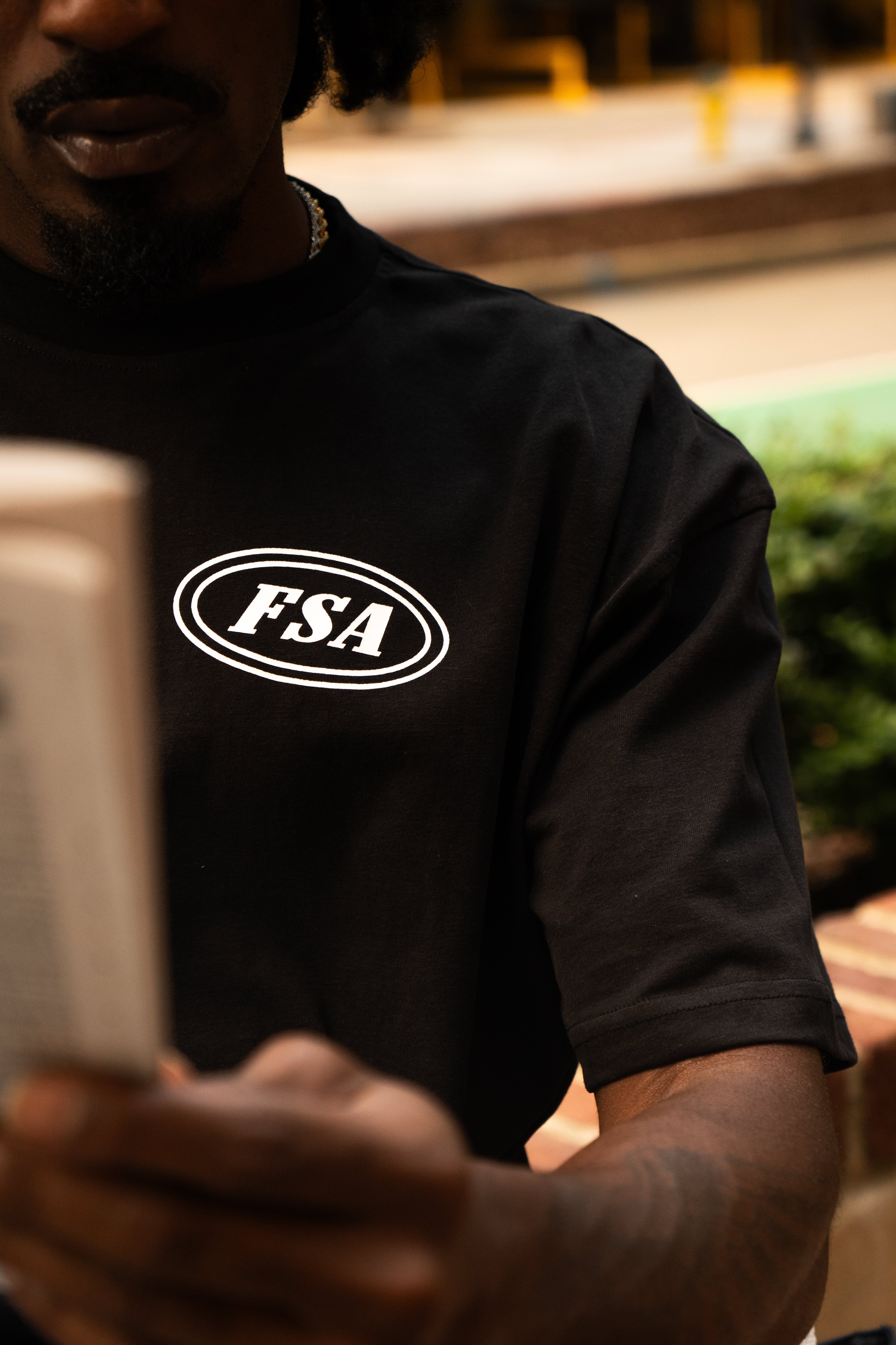 "Stone Black" Fragment Tee